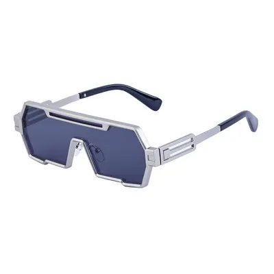 Retro Steampunk Irregular Sunglasses for Men with UV Protection - 5