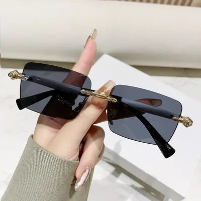 Çerçevesiz Güneş Gözlüğü, Degradeli İki Renkli Çerçeve, Unisex