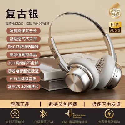 Retro vintage bluetooth headphone wireless high-quality audio