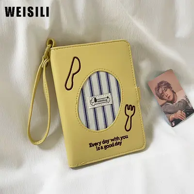 Cute Embroidered Passport Holder with Lanyard Travel Document Storage Bag Korean Style Simple Passport Cover Wholesale - 3