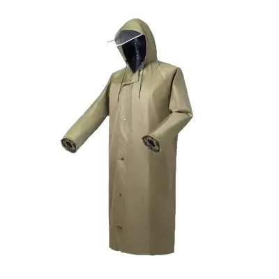 Long Waterproof Raincoat, Full Body, Thickened Canvas