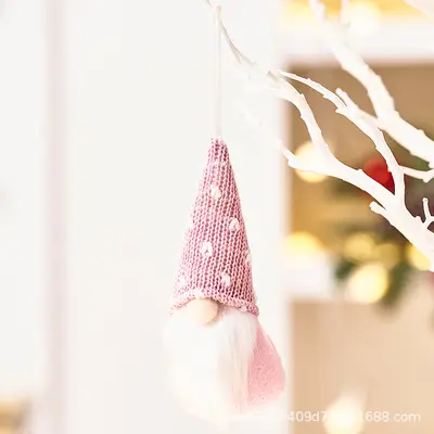 Noel Süsü Yüzsüz Bebek Asılı Süs Noel Baba Figürü - 11