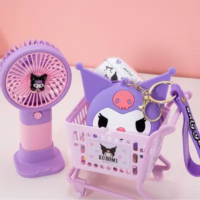 Cross-border New TWS In-ear Wireless Bluetooth Earbuds 5.4 Cartoon Silicone Protective Case Handheld Mini Fan Set
