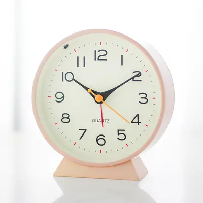 Minimalist Metal Small Alarm Clock with Night Light and Silent Movement - 9