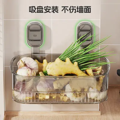 Kitchen wall storage rack, multifunctional, no-drill mounting - 2