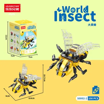 Insect Building Block Model, Compatible with Lego Small Bricks, Educational Toy - 7