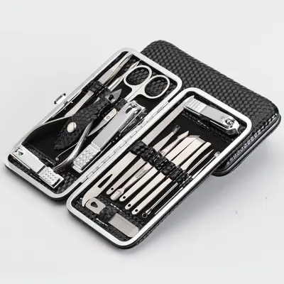 Nail clipper set, 8-19 pieces manicure tools - 13