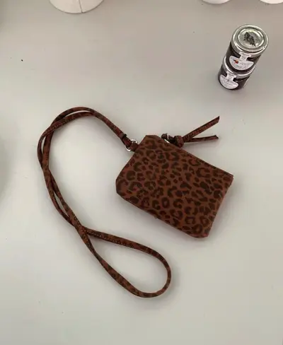 Women's Suede Coin Purse, Neck-Strap Mini Bag with ID Card Slot, Korean Style 2026 - 10