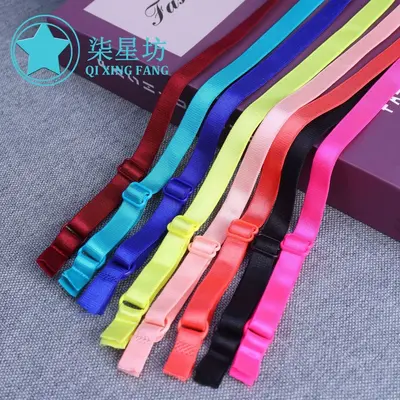Polyester Parlak Renkli Elastik Bant 0,8-2,5 cm, İç Giyim ve Sütyen Askısı Aksesuarı - 3