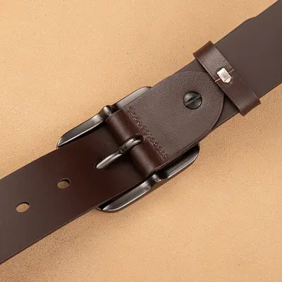 Men's New Style Top Grain Cowhide Belt with Japanese Buckle Genuine Leather High-end Business Versatile Casual Trendy Waistband