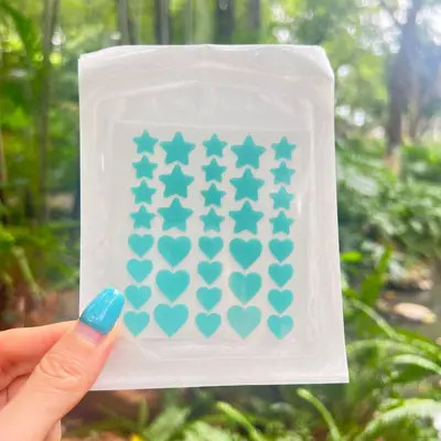 Colorful Heart and Star Hydrocolloid Acne Patches - 9
