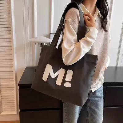 Leinwandtasche Damen große Kapazität robuste Supermarkt-Einkaufstasche einfach und vielseitig 2024 neue Schultasche Tote Bag