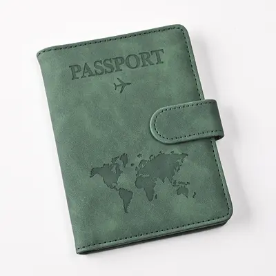 RFID pasaport kılıfı, PU magnetik kapatma, seyahat belgesi çantası - 11