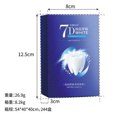 7D Mint Enzyme Teeth Whitening Strips, Stain Removal - 3