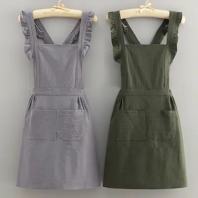 Japanese-Style Restaurant Apron, 100% Cotton, for Women and Men