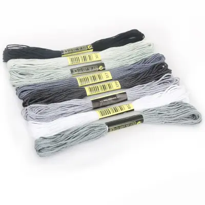 100 renk çapraz işi iplik seti, polyester 6 katlı nakış ipliği - 9