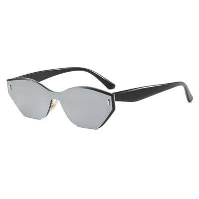 Frameless One-Piece Cat-Eye Sunglasses, Unisex, UV Protection - 8