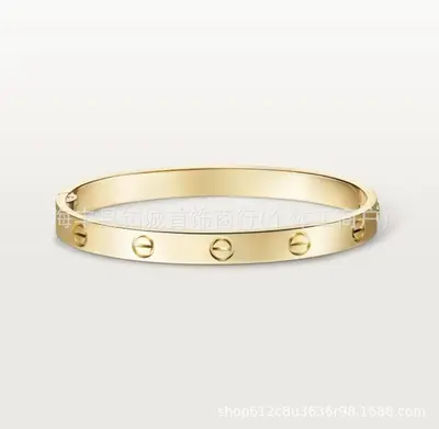 V-Gold hochwertige klassische LOVE-Armband CNC-Feinbearbeitung schmales/mittleres/breites Modell mit Diamantbesatz Paararmband dicke Galvanisierung extra langlebig - 13