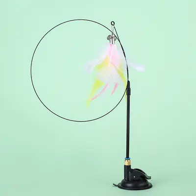 Strong Suction Cup Cat Teaser Wand, Detachable Long Pole, Self-Play - 13