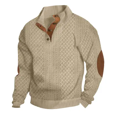 2025 grenzüberschreitende Herrenkleidung Amazon temu Sweatshirt Herren Herbst und Winter dünner Stehkragen Langarm Jacquard-Strickcardigan