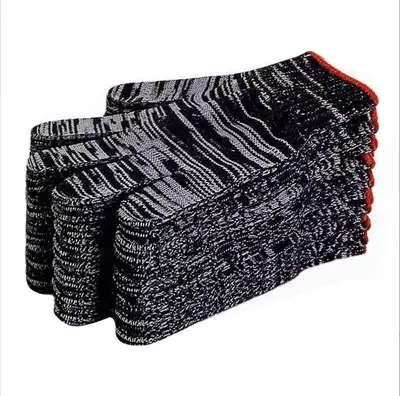 【Black Gauze】Рабочие перчатки из хлопковой нити, утолщённая нейлоновая пряжа, нескользящие, износостойкие, рабочие, мужские и женские, белые защитные