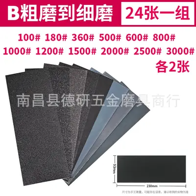 500 Grit Wet Sandpaper for Jade and Amber Model Polishing - 8