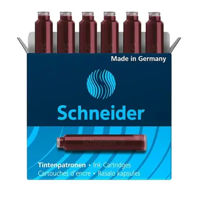 Schneider Füllfederhalter-Tintenpatronen, europäischer Standard, Schwarz/Blau/Blauschwarz
