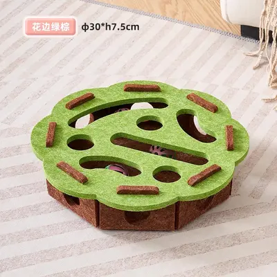 Felt Cat Tunnel Box with Bell Ball, Self-Play Cat Toy - 9