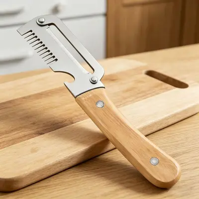 2-in-1 soyma bıçağı ve soğan fileto, paslanmaz çelik - 8