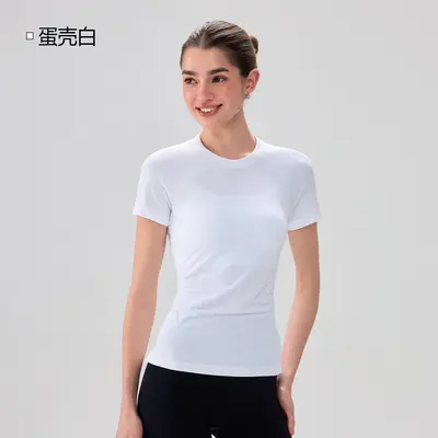 Women's Seamless Stretch Short Sleeve Yoga Top Breathable - 7