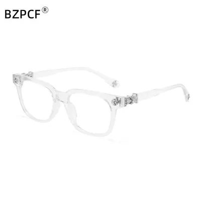Square Frame Blue Light Blocking Glasses, Plain Lens, Unisex Classic Style - 10