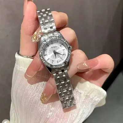 MICAI Women's Watch Fresh Blue Daisy Rhinestone Small Dial Elegant Ladies Quartz Watch Hot Selling Cross-border - 9