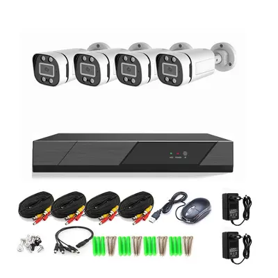 Sınır Ötesi AHD Seti Gece Görüşü Tam Renkli CCTV KIT Analog Gözetleme Seti XVR KIT Kamera Seti