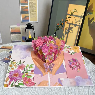 Handmade 3D Sunflower Mother's Day Card for Teachers - 9