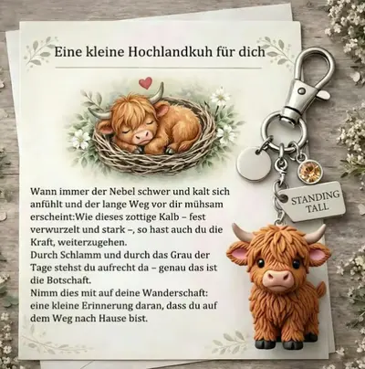 Highland Cow Keychain, A Little Highland Cow For You - 11