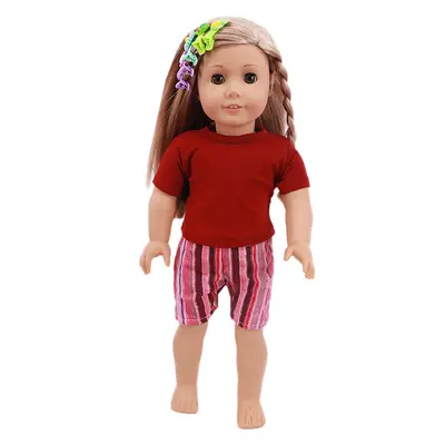 18-Zoll-Puppenkleidung für American Girl, T-Shirt und Shorts