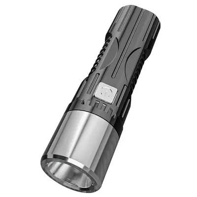 Mini LED Hand Flashlight, USB Rechargeable, Three Modes, Long Range