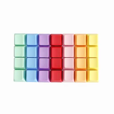 PBT kazınmamış klavye tuş takımı 1u kalınlaştırılmış mekanik klavye R1 R2 R3 R4 son derece kişiselleştirilmiş tek renkli çok renkli gökkuşağı eşleştirme - 1