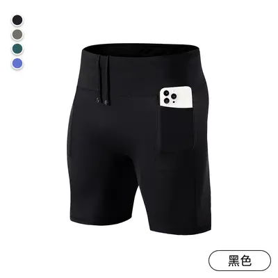 Men's Compression Running Shorts Summer Training Five-Point Tights - 7
