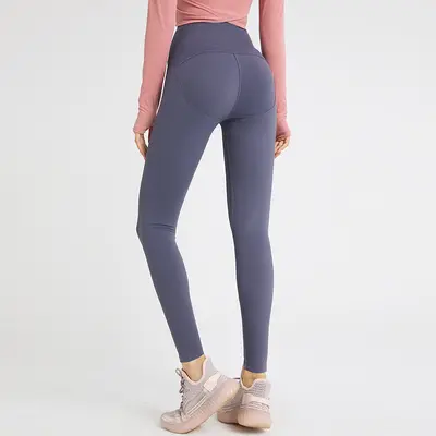 Yoga-Leggings mit hoher Taille, schnelltrocknend, nahtlos
