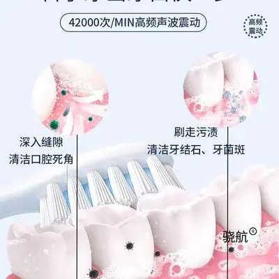 电动牙刷成人智能充电式全自动软毛防水男女一对美白学生情侣套装 - 3