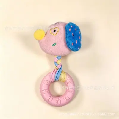 Squeaky Dog Toy with TPR Chew Donut for Corgi and Bichon - 8