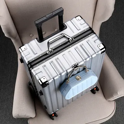Aluminum Frame Trolley Suitcase, Combination Lock, Universal Wheels, Large Capacity - 9