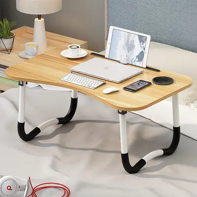 Curved Foldable Bed Laptop Desk for Bay Window