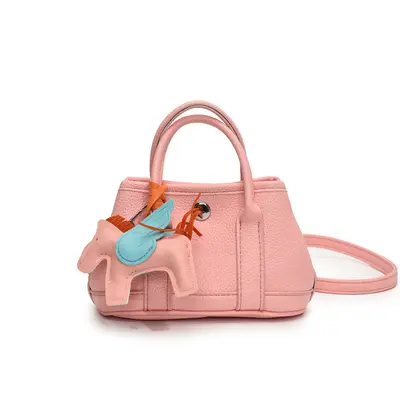 Women's Solid Color Handbag with Crossbody Strap and Phone Cosmetic Bag - 11