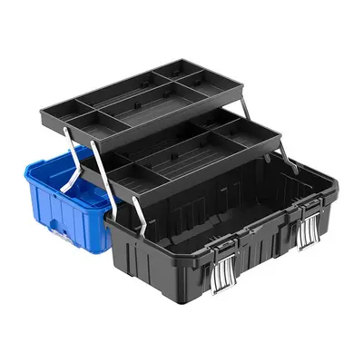 Chint Three-Layer Foldable Tool Box, Large Capacity Plastic