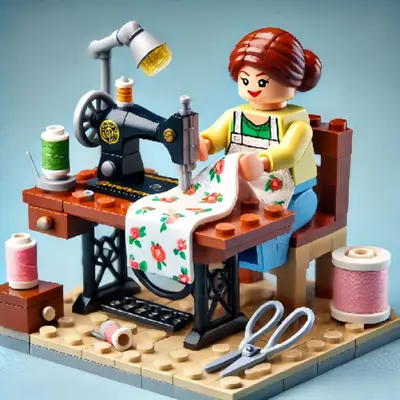 Sewing Machine Building Block Mini Model Set, Creative Educational Toy