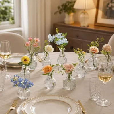 European Style Small Vase Set, Decorative Vase for Living Room and Dining Table