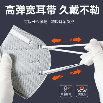 KN95 Activated Carbon Dust Mask with Breathing Valve, Individually Packed