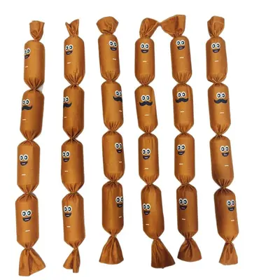 Plüsch-Wurst-Hundespielzeug mit Quietscher und Luftsack - 6